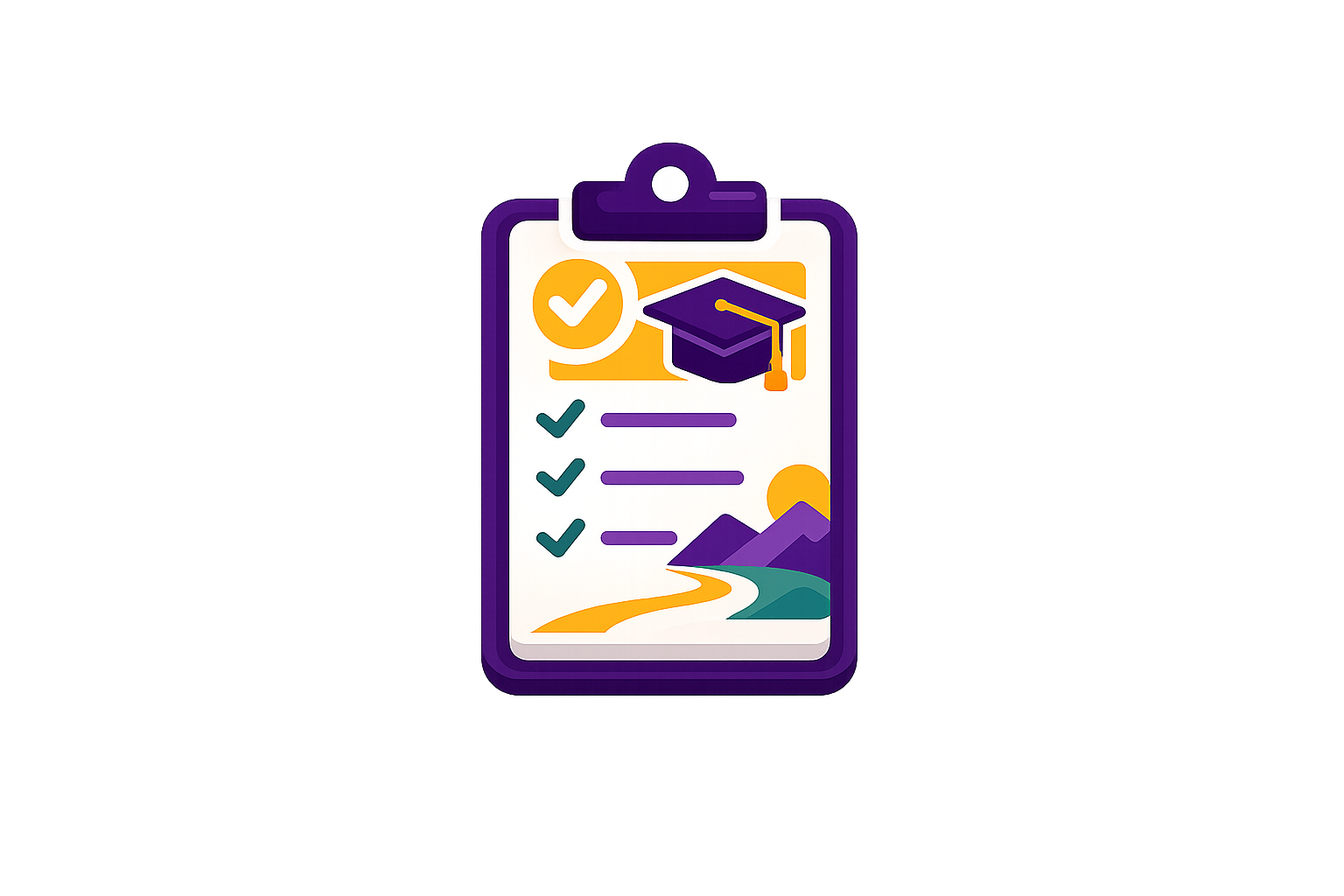 Decorative illustration representing degree planning and academic progress